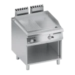 جريل  غاز 90 سم نص سادة ونص مشرشر على قاعدة سفلية مفتوحة (Gas Griddle – Smooth Plate) من ATA